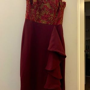 Burgundy party dress